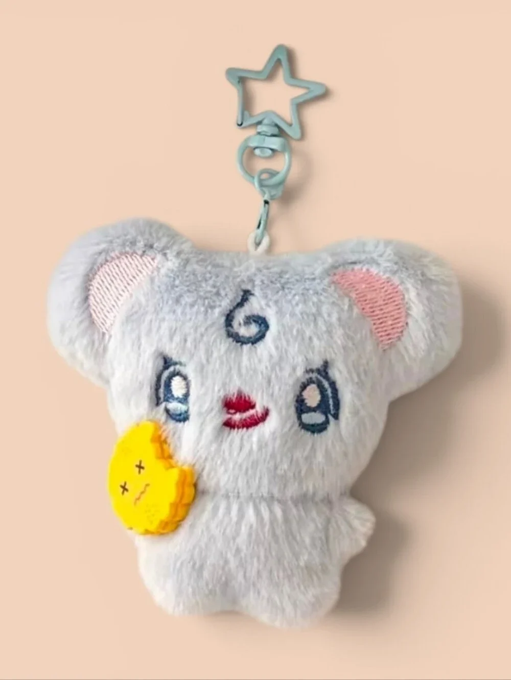 Plush Mouse Bag Charm/Keychain with Cracker